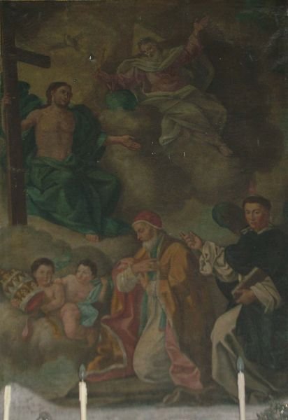 gloria della trinit con i ss. gregorio magno e vincenzo ferrer